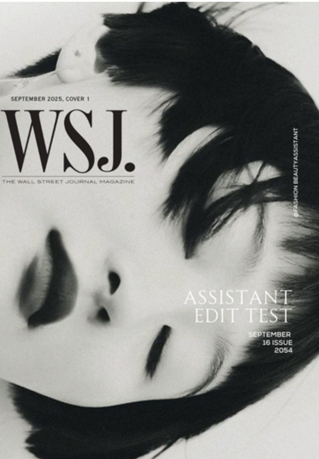 Black and white magazine cover design