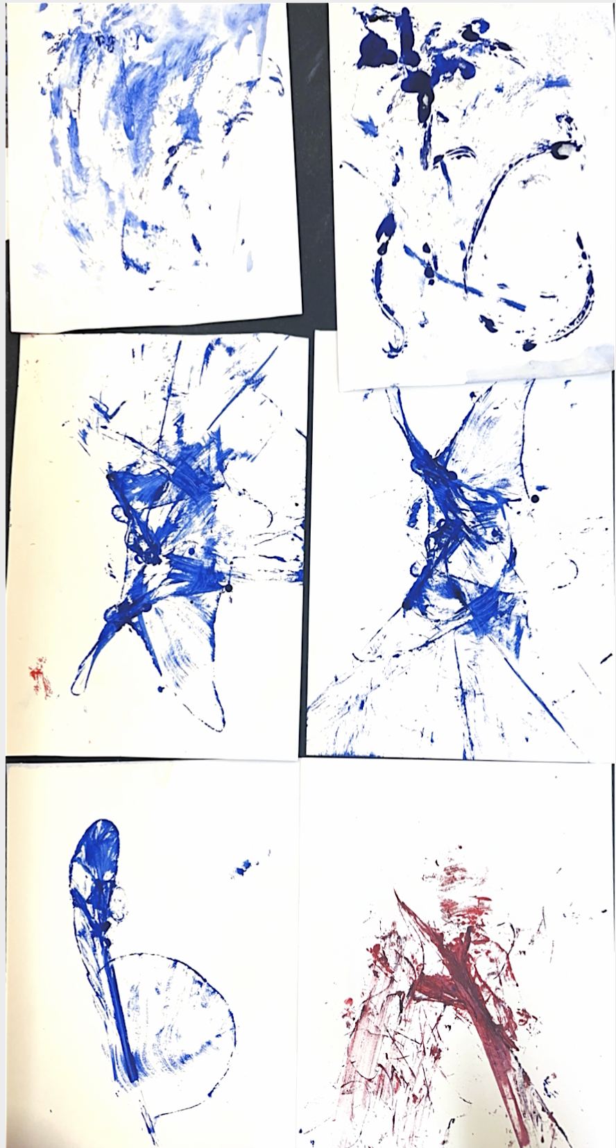 Blue ink splash studies